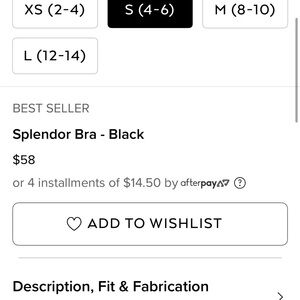 Brand new alo sports bra size small new with tags never worn